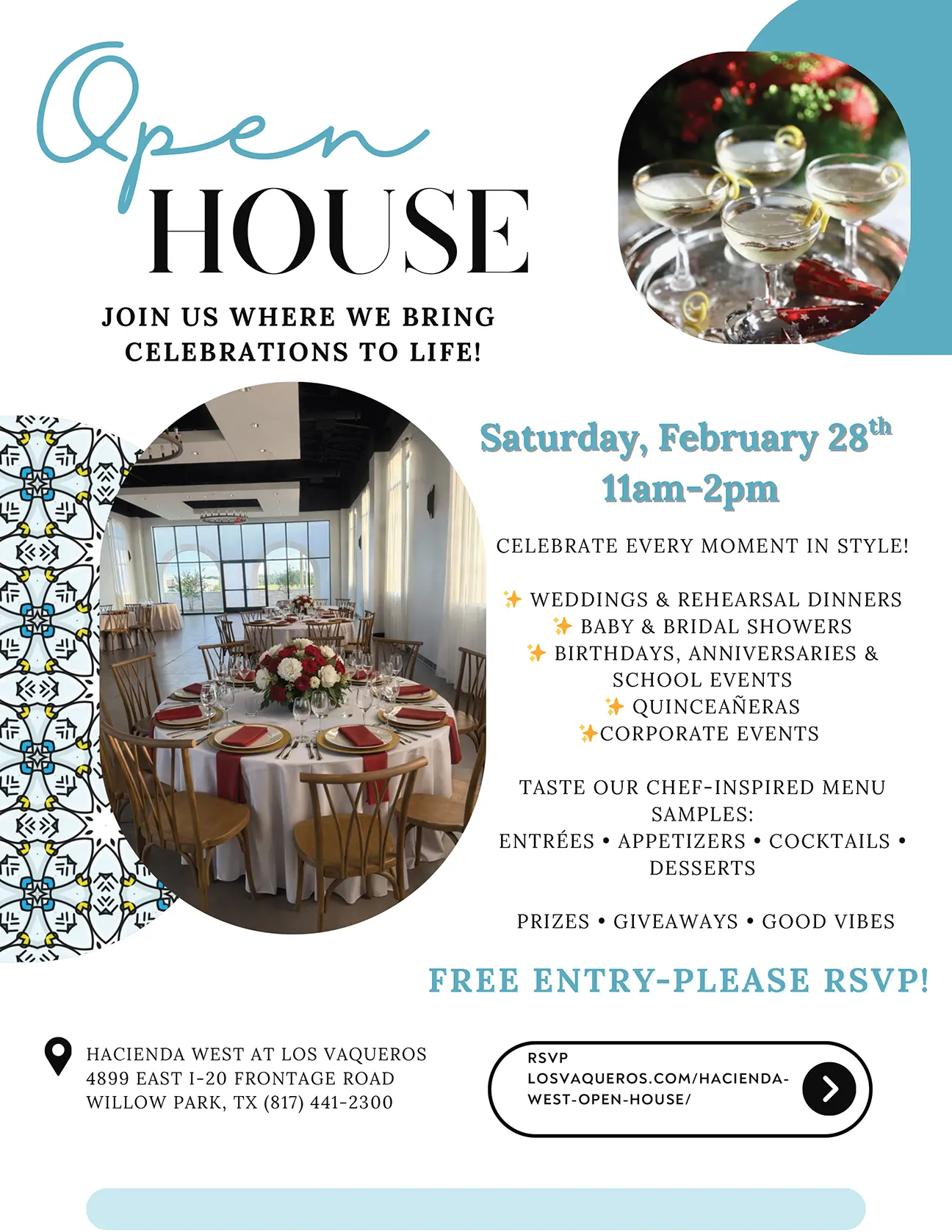 Hacienda West Open House Flyer