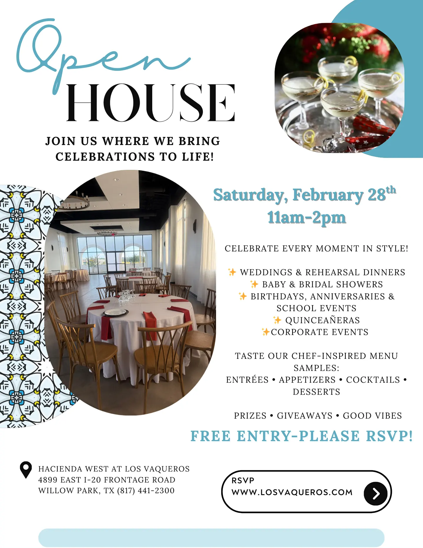 Hacienda West Open House Flyer
